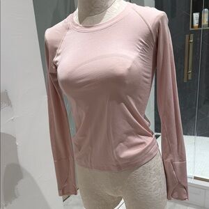 Pink Lululemon long sleeve Swiftly